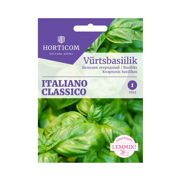 Vürtsbasiilik Italiano Classico, HORTICOM, 1 pk