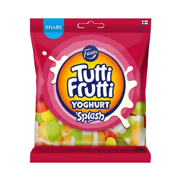 Yoghurt Splash kommikott, TUTTI FRUTTI, 210g