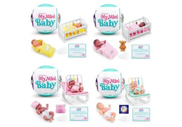5 SURPRISE miniatiūrų rinkinys My Mini Baby, 1 serija, skirtingi dizainai