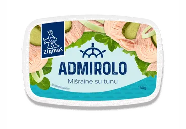 ADMIROLO mišrainė su tunu ZIGMAS, 180 g