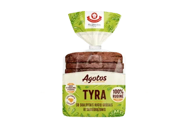 AGOTOS TYRA juoda duona su rugių branduoliais, saulėgrąžomis, 340 g