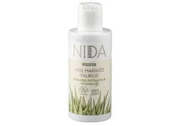 Akių makiažo valiklis NIDA su alavijų ekstr. Ir vitaminu E, 150 ml
