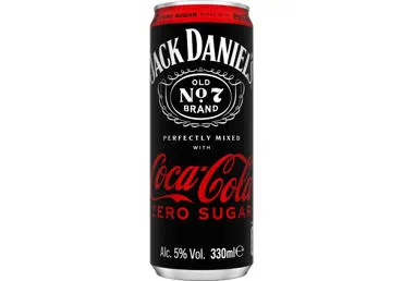 Alkoholinis kokteilis JACK DANIEL'S & COCA-COLA ZERO, 330 ml