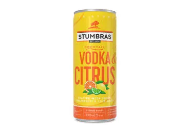 Alkoholinis kokteilis STUMBRAS VODKA & CITRUS 5%, 330 ml