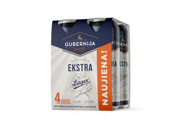 Alus GUBERNIJA EKSTRA LAGER (4 vnt. pakuotė), 2.27 l