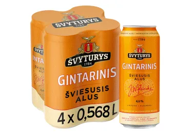 Alus ŠVYTURYS GINTARINIS, 4 vnt., 2272 ml