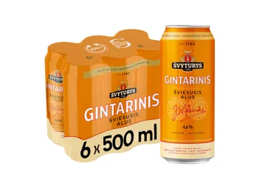 Alus ŠVYTURYS GINTARINIS, 6 vnt., 3 l