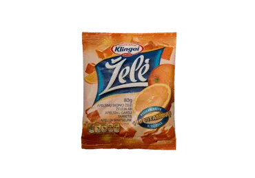 Želė KLINGAI, apelsinų skonio, 80 g