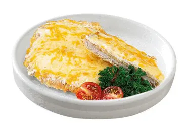 Apkeptas kiaulienos karbonadas su pikantišku padažu, 160 g