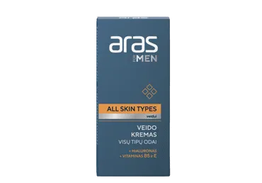 ARAS VEIDO KREMAS VISŲ TIPŲ ODAI SU HIALURONU 50 ML