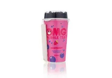 Tējas dzēriens OMG, Hibiskus aveņu garša ar melleņu bumbiņām, 0.27l