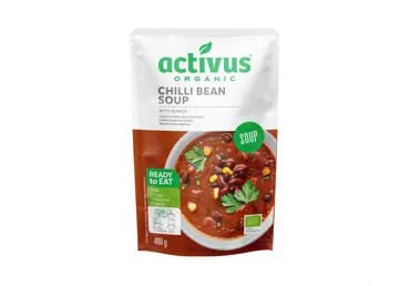 Ekologiška aštri veganiška pupelių sriuba ACTIVUS, plast. maišelyje, 400g, LT-EKO-001