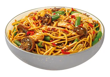 Aštrūs rytietiški makaronai su kepta vištiena, 1 kg