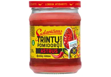 Aštrus trintų pomidorų padažas SUSLAVIČIAUS, 490 g
