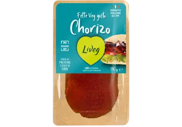 Aštrus veganiškas užkandis iš kviečių SPICY CHORIZO STYLE, 90 g