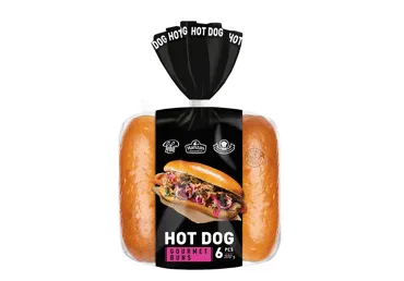 Atitirpintos bandelės HOT DOG, 6 vnt., 300 g