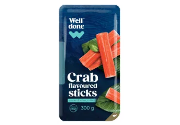 Atšaldytos krabų skonio lazdelės iš surimio WELL DONE, 300 g