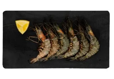 Atšildytos didžiosios krevetės su kiautais, nevirtos, 1 kg
