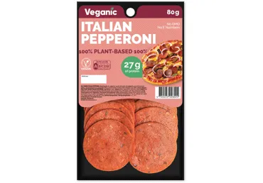 Augalinės kilmės dešra ITALIAN PEPPERONI, 80 g