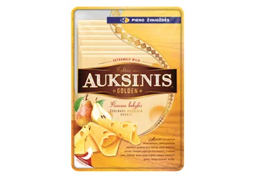 AUKSINIS fermentinis sūris (riekelės), 45 % rieb. s. m., 150 g