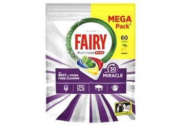 Automatinių indaplovių kapsulės FAIRY Platinum+ Lemon Miracle, 60vnt