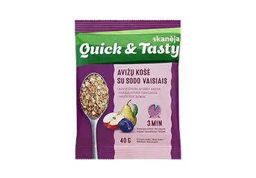Avižinė košė QUICK & TASTY su sodo vaisiais, 40 g