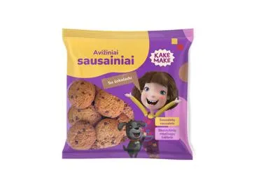 Avižiniai sausainiai su šokoladu KAKĖ MAKĖ, 180 g