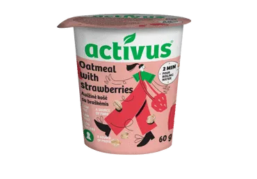 Avižinių dribsnių košė su braškėmis ACTIVUS, 60 g