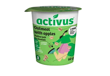 Avižinių dribsnių košė su obuoliais ACTIVUS, 60 g