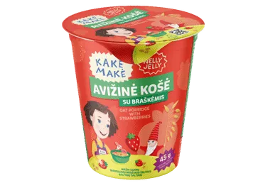 Auzu pārslu biezputra KAKE MAKE ar zemenēm 45g