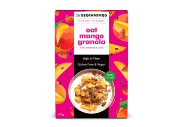 Avižų granola BEGGININGS su mangais, 200 g