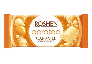 Baltasis akytasis šokoladas ROSHEN AERATED su karamele, 80 g