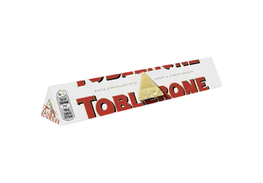 Baltasis šokoladas TOBLERONE su medumi ir migdolų nuga, 100 g