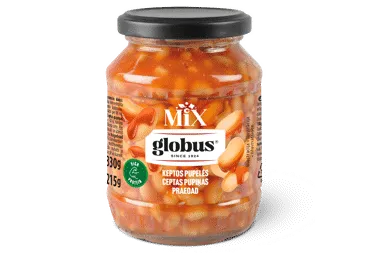 Baltosios pupelės GLOBUS pomidorų padaže, 330 g