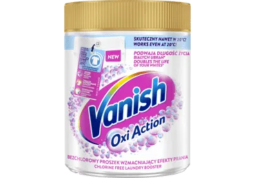 Baltų skalbinių dėmių šalinimo milteliai „Vanish Oxi Action“, 470 g
