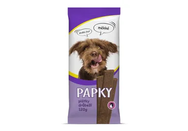 Baltyminės šunų lazdelės PAPKY kalakutienos griežinėliai, 120 g