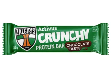 Baltyminis šokolado skonio batonėlis ACTIVUS, su saldikliu, 12 x 50 g
