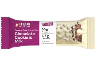 Baltyminis batonėlis MAXI NUTRITION su sausainių gabaliukais, 45 g