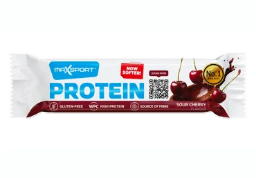 Baltyminis batonėlis MAXSPORT, vyšnių skonio, 50 g