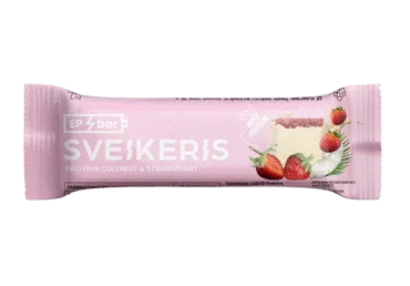 Baltyminis batonėlis SVEIKERIS, braškių skonio, 50 g