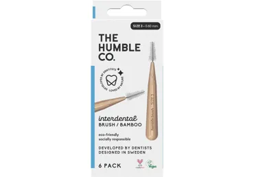 Bambukiniai tarpdančių šepetėliai HUMBLE, D3, 6 vnt., 1 vnt.
