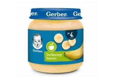 Bananų tyrelė GERBER (nuo 4 mėn.), 125 g