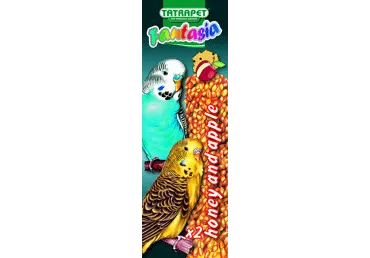 Banguotųjų papūgų skanėstas su obuoliais ir medumi FANTASIA, 90 g