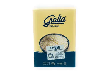 BASMATI ryžiai GRALLA, 4 x 100 g, 400 g
