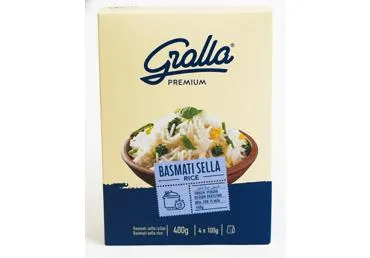 BASMATI SELLA ryžiai GRALLA, 4 x 100 g, 400 g