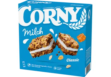 Batonėlis CORNY MILK su pieniniu pertepimu, 4 vnt.