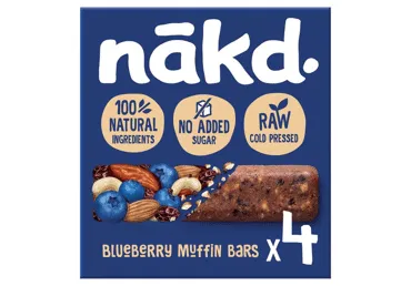 Batonėlis su mėlynėmis NAKD, 140 g