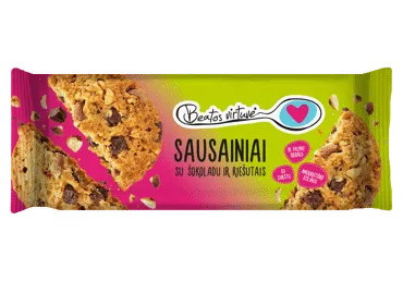 Sausainiai BEATOS VIRTUVĖ, su šokoladu ir lazdynų riešutais, 150 g