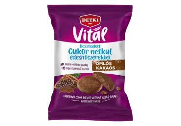Becukriai sausainiai DETKI su kakava ir saldikliais, 180 g