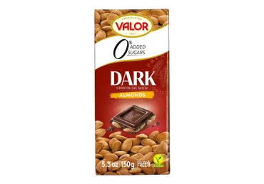 Becukris juodasis šokoladas VALOR su migdolais, 150 g